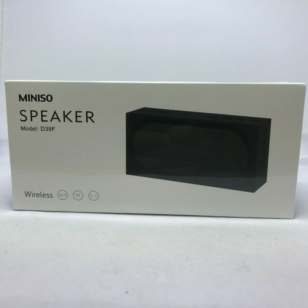 Miniso Bluetooth Wired Wireless Portable Rechargeable Black Speaker D39F